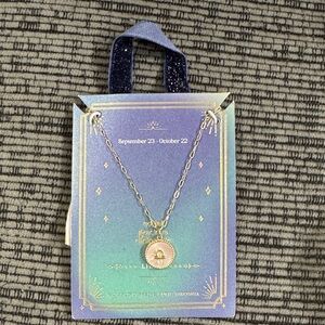 Libra Zodiac Gold Necklace